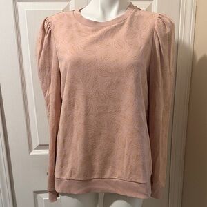 Boden Pink and Golf Leaf Cotton Sweatshirt, US size 12